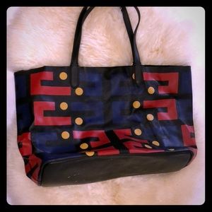 Mondrian print leather tote from Yarnz ✨